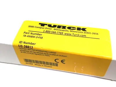 NEW TURCK PASSIVE ACTUATOR/SENSOR JUNCTION BOX, 4 PORTS TB-4M8M-3-FS8
