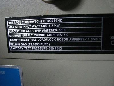 USED HELIX CTI CRYOGENICS Does Not Apply
