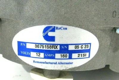REPAIRED CUMMINS 3675158RX ALTERNATOR