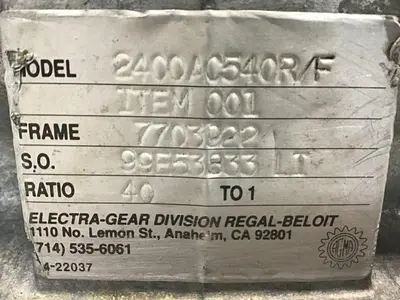 USED ELECTRA 2400AC540L/F