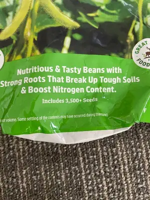 Back to the Roots Organic Cover Crop Soybean Seeds - Covers 250 square feet