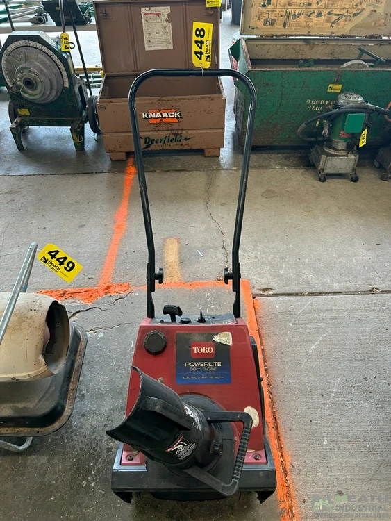 Used _UNKNOWN_ TORO POWERLITE SNOW BLOWER 98CC ELECTRIC START 16" WIDTH Snow Blowers Illinois US | Heath Industrial Auction Services #1379983
