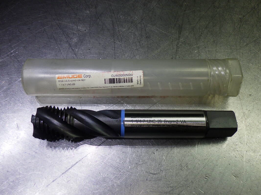 Emuge 1.25-7 2B 4 Flute HSSE SF Bottom Tap .7661" Shank CU5032005020 (LOC334)