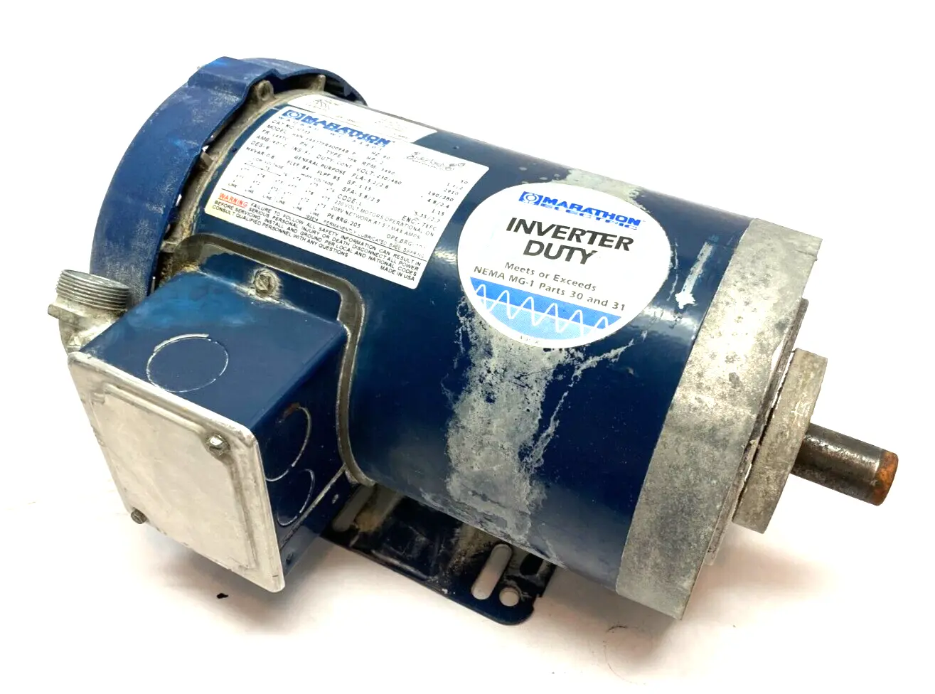 Used Marathon Electric Series E Inverter Duty Motor 145TC Frame 3490 Rpm 2HP A.C. Motors Michigan US | Maverick Industrial Sales #1397274