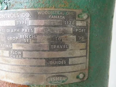 Fisher control valve type ED, size 6", material wcb/316ss