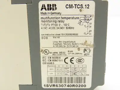 ABB CM-TCS.12 Temperature Monitoring Relay 24V 240V