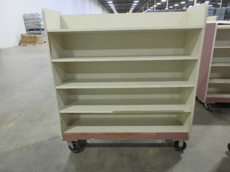 WOODEN, ROLLING WAREHOUSE CARTS