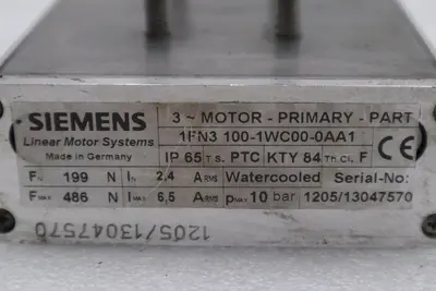 SIEMENS 1FN3 100-1WC00-0AA1 MOTOR STOCK K-2990-A