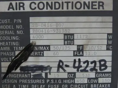 Mclean Midwest 28-0416-007 Electrical Enclosure Air Conditioner AC 4000 BTU 115V