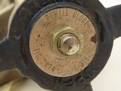 Powell 2474 Stainless Globe Valve 1-1/2" Socket Weld 200 WOG Rising Stem