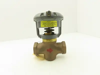 Johnson Controls Brass Valve 1" NPT  9-13PSIG w/V-3000-1 Diaphragm Actuator