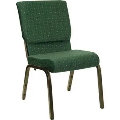 21" Extra Wide Church Chair with Gold Vein Frame