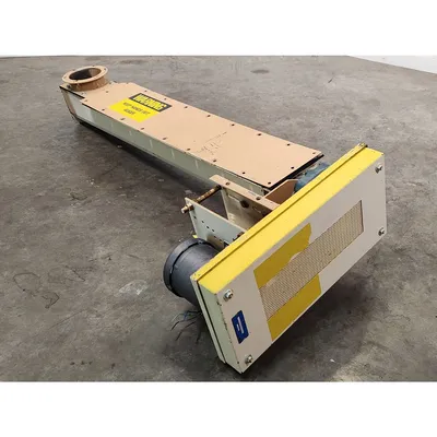 Used U-trough Screw Auger Feeder 6" Dia x 4' Long