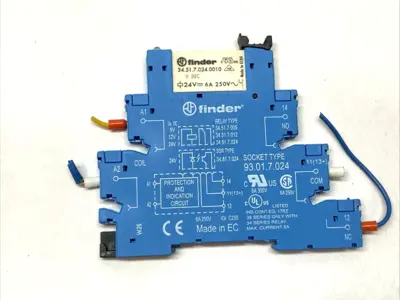 Used Finder 5 Pin Relay Socket w/ Power Relay LOT OF 3 Relays & Switches Michigan US | Maverick Industrial Sales #1397992