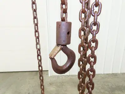CM Cyclone 1 Ton 2000Lb Manual Chain Fall Hand Hoist 8' 6" Lift