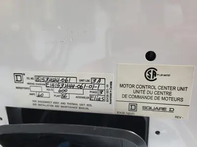 USED SQUARE D MODEL 6