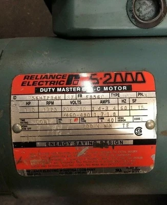 Used Reliance Electric P56H7214N Motors (misc) Indiana US | J&J Industrial Supply #511157