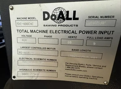 2023 DOALL TDC-400CNC Horizontal Dual Column Band Saws | Bayou Machinery (8)