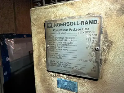 Used INGERSOLL RAND SSR-EP30SE Rotary Screw & Sliding Vane Air Compressors Ontario CA | Aucto #1306903