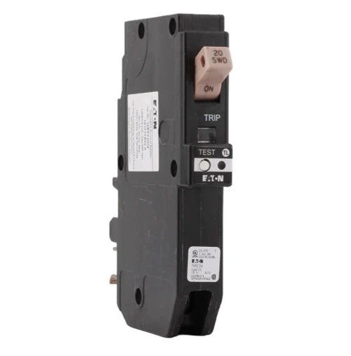 Eaton CHFP120GF GFCI Circuit Breaker, 20A, 10 kAIC, Plug-On Neutral [New]