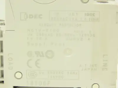 IDEC NC1V-2100 10 Amp Circuit Protector 2 Pole A Curve 250VAC/125VDC Lot of 9
