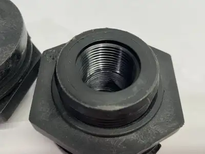 USED ACE ROTO-MOLD TANK BULKHEAD ADAPTER FITTING 3/4" POLY
