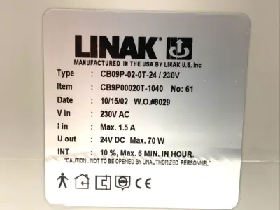 Used Linak Hood/Door Lift Actuator Controller Box 230VAC 24VDC Rotary Actuators Michigan US | Maverick Industrial Sales #1399291