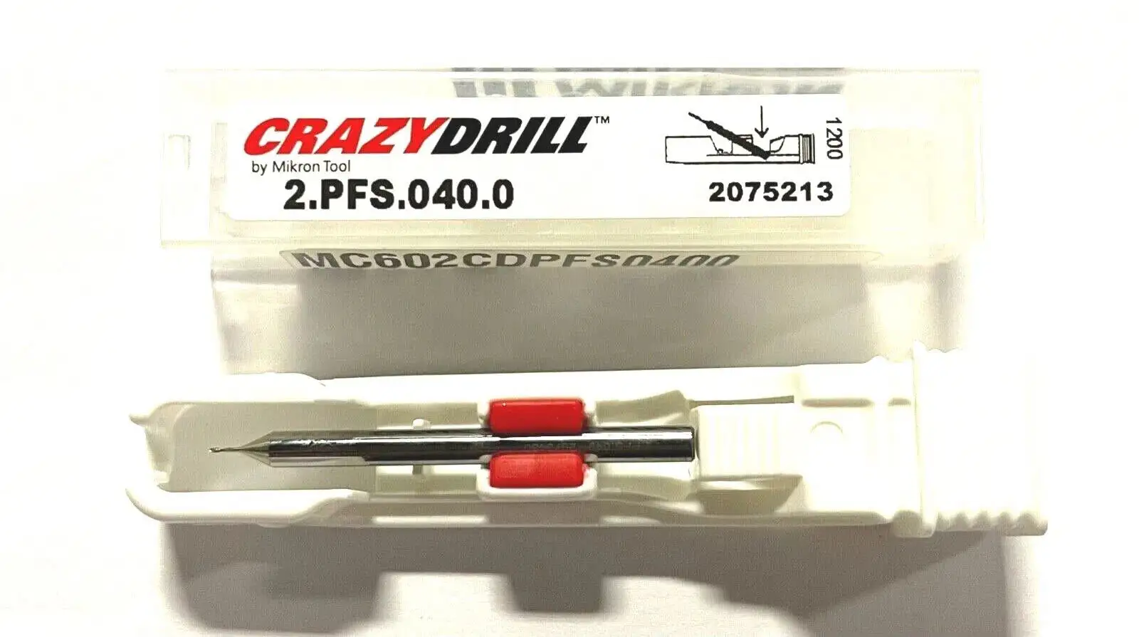 Mikron CrazyDrill .4mm Solid Carbide Pilot Drill Flexpilot Steel 140° Point