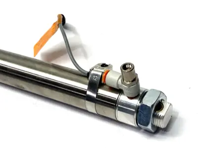 USED BIMBA PNEUMATIC CYLINDER 22" STROKE 1/4" BORE