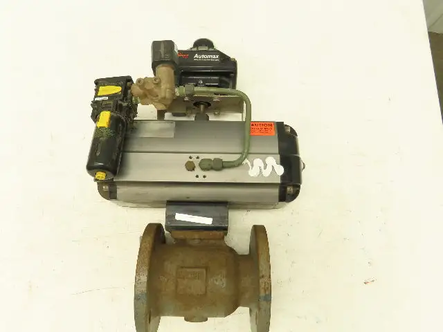 Flowserve B125C10 Automax Pneumatic Actuator 3" Flanged Ball Valve 120V Solenoid