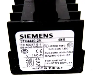 NEW SIEMENS 3TX4440-2A AUXILIARY SWITCH BLOCK 3TX44402A