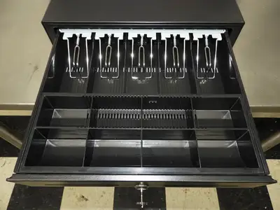 Used Falcon Restaurant Supply Used Cash Register Money Drawer with Insert and Key Restaurant Front of House Furnishings Illinois US | Falcon Restaurant Supply #1376549
