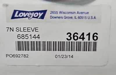 Lovejoy 685144 36416 7N SLeeve- S Flex Coupling loc5C20