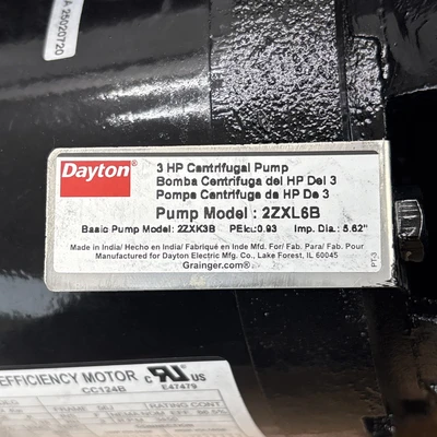 New | in-Stock Dayton 2ZXL6B Centrifugal Pumps Indiana US | J&J Industrial Supply #1481554