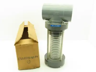 Plast-o-matic ES200B-NC 2" Shutoff Valve PVC Spring Return NC Pneumatic Powered