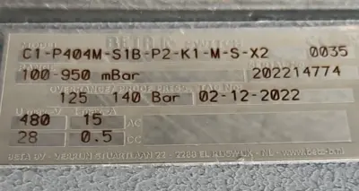 Beta C1-P404M-S1B-P2-K1-M-S-X2 Pressure Switch (BIN354)