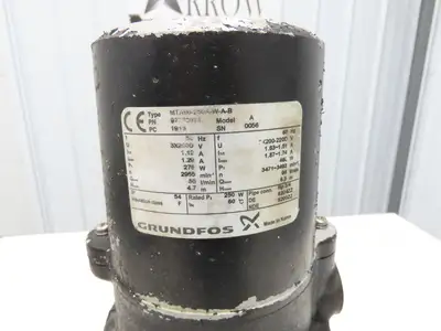 Grundfos MTA90-250A-W-A-B Immersion Coolant Pump 96L/min 10" Depth 460W 220V 3PH