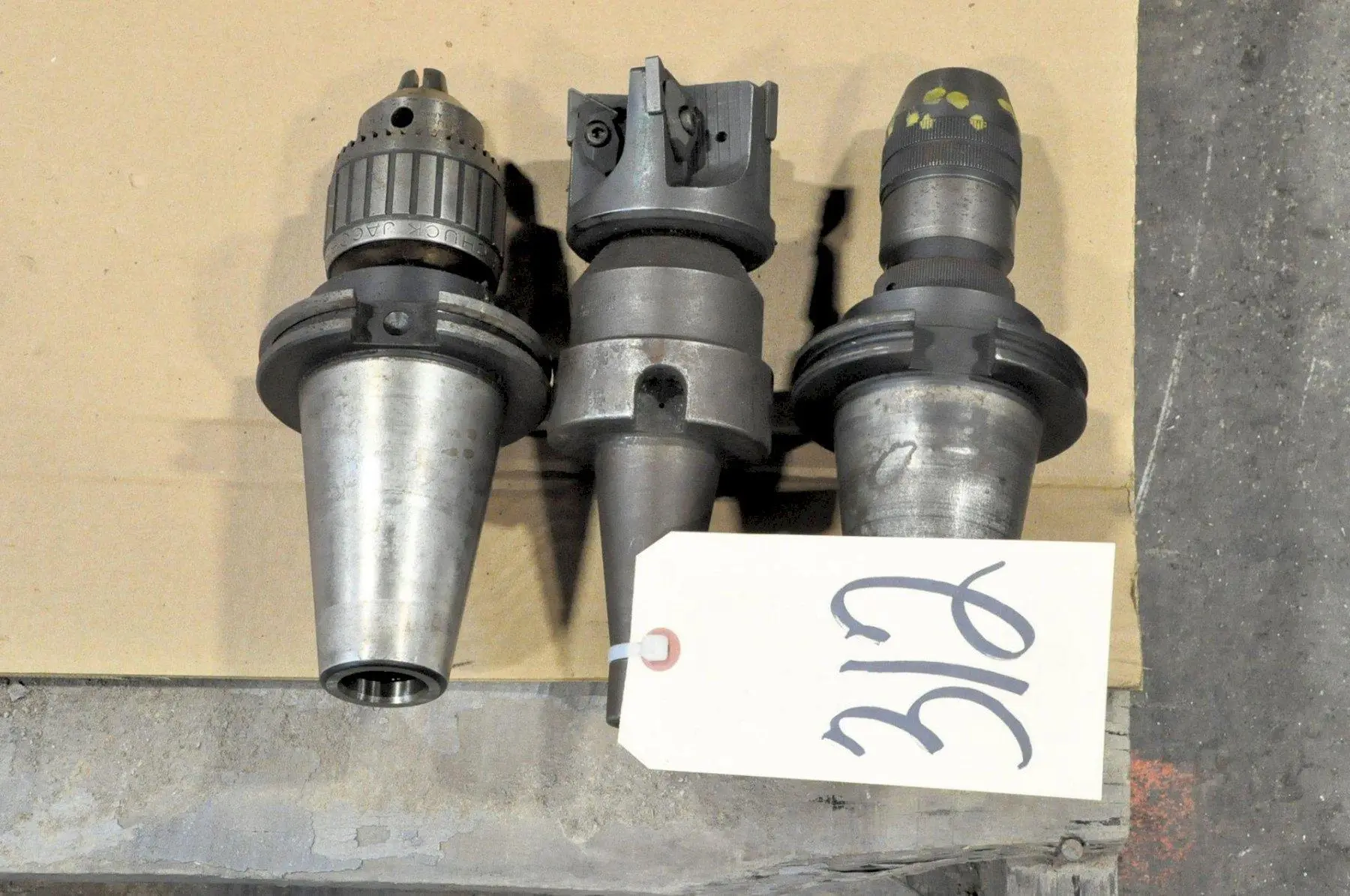 (3) CAT50 TAPER TOOL HOLDERS. STOCK # 0951820