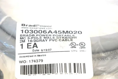 2 NEW DANIEL WOODHEAD 103006A45M020 CABLE