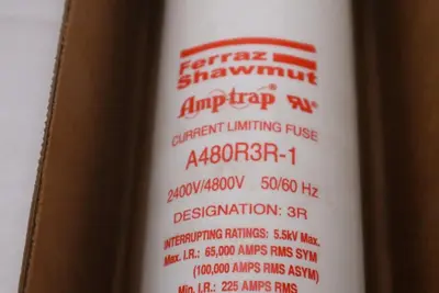 NEW FERRAZ SHAWMUT A480R3R-1 AMP-TRAP FUSE A480R3R1 - STOCK GF867