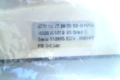 NEW GEMU GEMU 677 /15-T 28 20 52-0 HPW-5028 K-1019  GRAD C