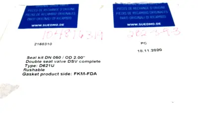 NEW LOT OF 2 PENTAIR 2168310 GASKET SET