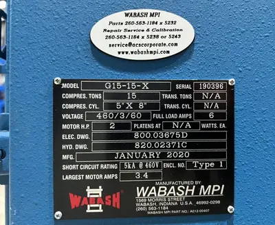 NEW 2020 WABASH WABASH G15-15-X PRESS
