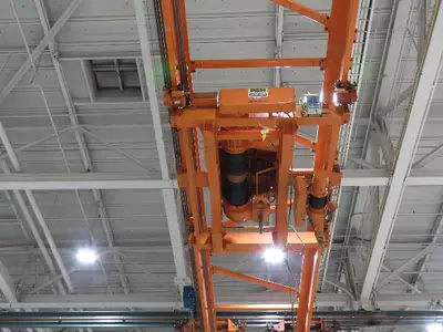 Cleveland Tramrail P&H 10 Ton Double Girder Bridge Crane 45' 10" Span w/Remote
