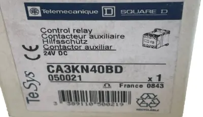 NEW TELEMECANIQUE/SQUARE D CA3KN40BD CONTROL RELAY