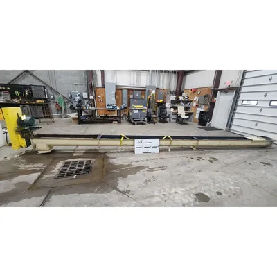 Used 9" dia. Mild Steel U-trough Auger Screw Conveyor 24'-10"L