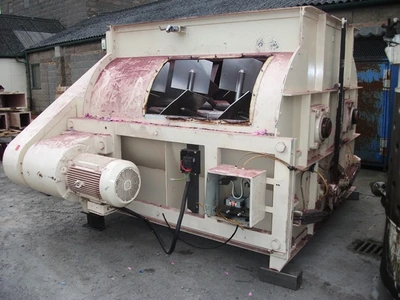 2,000L Tatum Forberg Twin Shafted Stainless Steel Mixer 22 kw