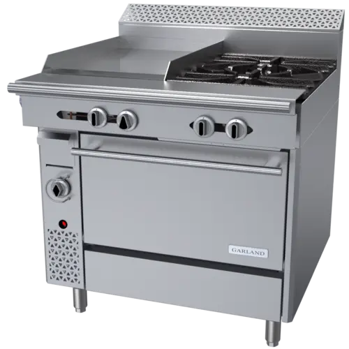 Garland C36-4-1R 36" 2 Burner Gas Range w/ Griddle & Standard Oven, Natural Gas