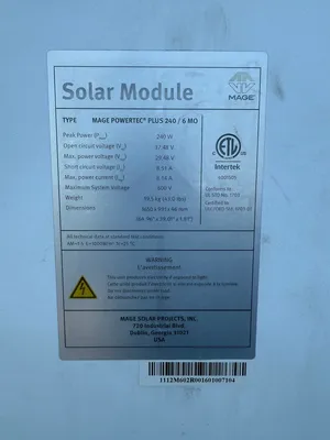 MAGE POWERTEC PLUS 240 / 6MO Solar Panels | Turner's Machinery (2)