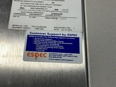 Used 2016 ESPEC EZO60EA Heat Treating Units Ohio US | HGR 24 #1487021